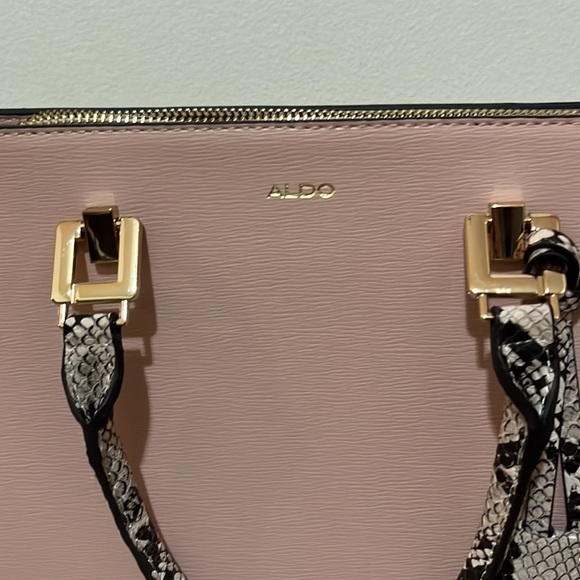 Matching Set Aldo Aferrandraa Pink Snakeskin Handbag w Ocoissa Wallet - Picture 4 of 9